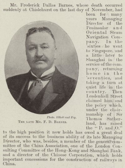 Mr F D Barnes by English Photographer