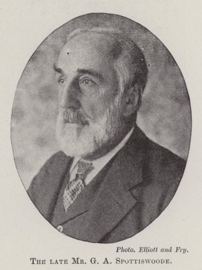 The late Mr G A Spottiswoode by English Photographer