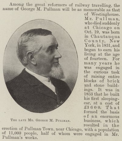 The Late Mr. George M. Pullman by English Photographer