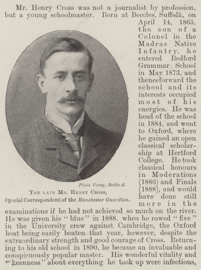 The late Mr Henry Cross, Special Correspondent of the Manchester Guardian by English Photographer
