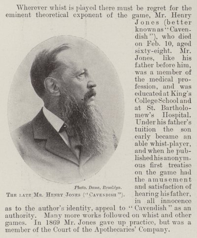 The late Mr Henry Jones (Cavendish) by English Photographer