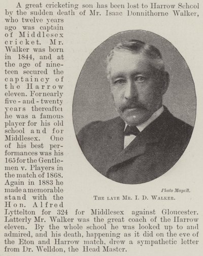 The late Mr I D Walker by English Photographer