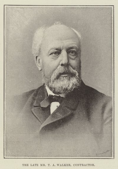 The Late Mr T A Walker, Contractor by English Photographer