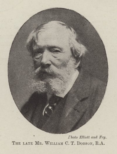 The Late Mr William C T Dobson, RA by English Photographer