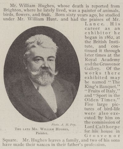 The Late Mr William Hughes, Painter by English Photographer