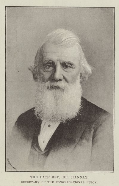 The Late Reverend Dr Hannay, Secretary of the Congregational Union by English Photographer