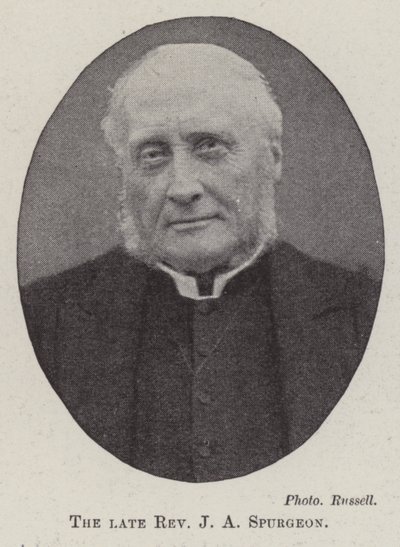 The late Reverend J A Spurgeon by English Photographer