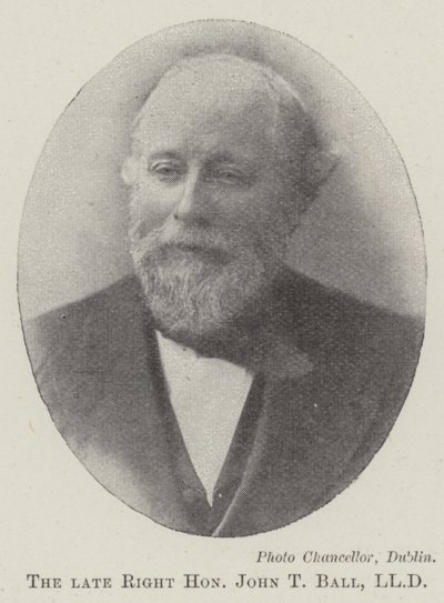 The late Right Honourable John T Ball, LLD by English Photographer