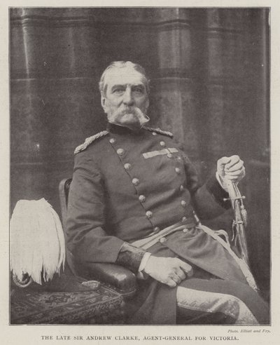 The late Sir Andrew Clarke, Agent-General for Victoria by English Photographer