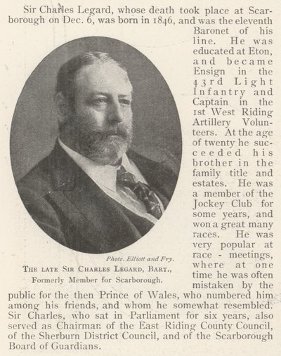 The Late Sir Charles Legard, Baronet, Formerly Member for Scarborough by English Photographer