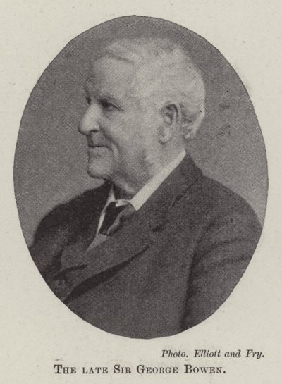 The Late Sir George Bowen by English Photographer
