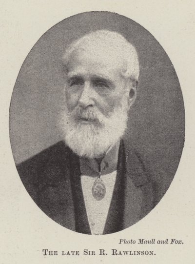 The Late Sir R Rawlinson by English Photographer