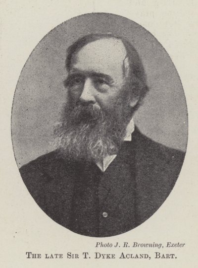 The Late Sir T Dyke Acland, Baronet by English Photographer