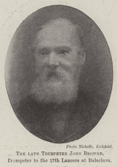 Trumpeter John Browne, Trumpeter to the 17th Lancers at Balaclava by English Photographer