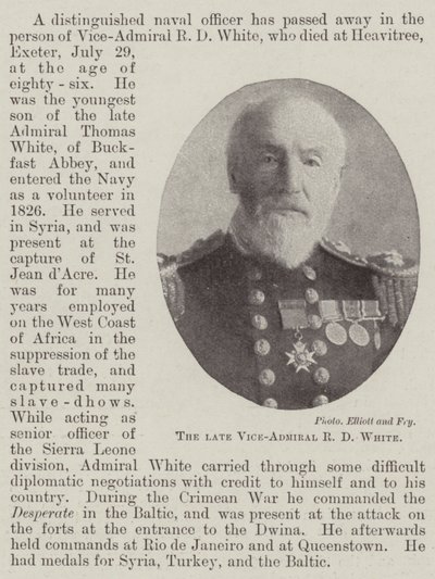 The Late Vice-Admiral R D White by English Photographer