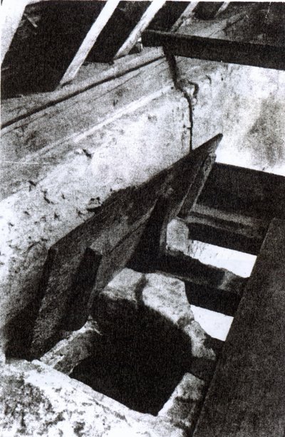 The Priests Hiding Hole in a Staircase at Sawston Hall Designed and Made by the Jesuit Martyr and Saint, Nicholas Owen, c.1935 by English Photographer