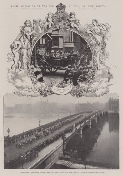 Their Majesties at Various Points of the Route by English Photographer