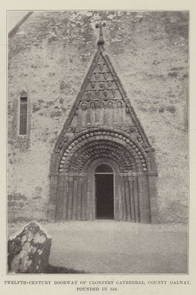 Twelfth-Century Doorway of Clonfert Cathedral, County Galway, Founded in 558 by English Photographer