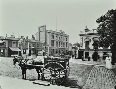 Upper Richmond Road: west from Putney High Street, showing horse drawn vehicle in foreground, 1880 by English Photographer