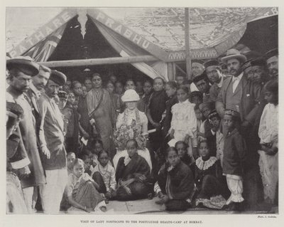Visit of Lady Northcote to the Portuguese Health-Camp at Bombay by English Photographer