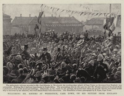 Welcoming Mr. Rhodes at Woodstock, Cape Town, on his Return from England by English Photographer