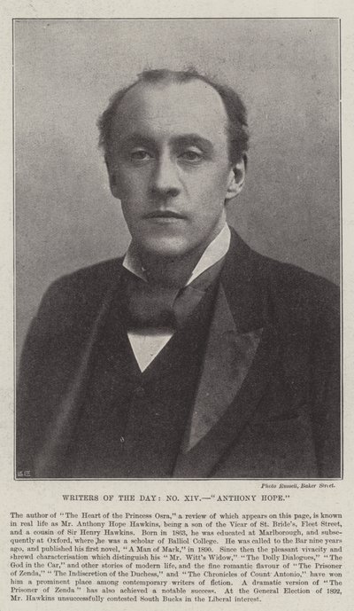 Writers of the Day, Anthony Hope by English Photographer