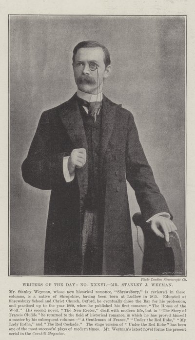Writers of the Day, Mr Stanley J Weyman by English Photographer
