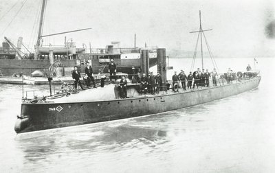 Yarrow and Company Shipbuilding Works, Isle of Dogs, Torpedo Boat No. 80, London, 1887 by English Photographer