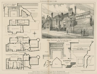 15 Little Holland House, Kensington, the residence and studios of G F Watts, RA by English School