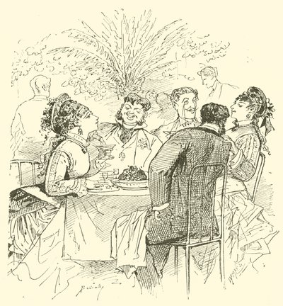 19th Century Cafe Scene by English School