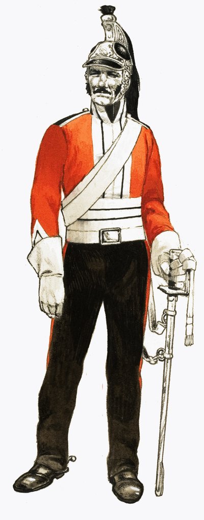3rd Regiment of Dragoons 1812 Trooper by English School