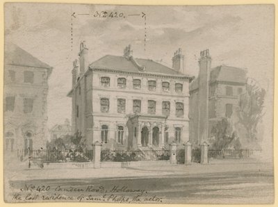 420 Camden Road, Holloway, the Last Residence of Samuel Phelps, the Actor by English School