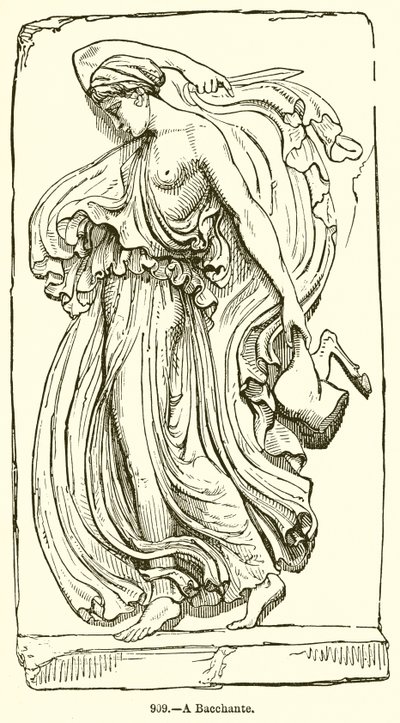 A Bacchante by English School