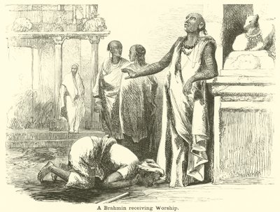 A Brahmin Receiving Worship by English School