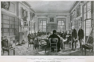 A Cabinet Council in 10 Downing Street by English School