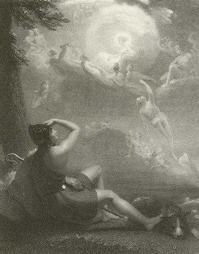 A Chaldean Peasant, Contemplating the Heavenly Bodies by English School