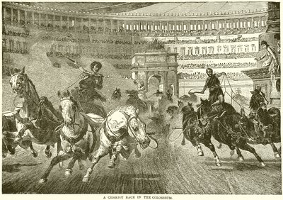 A Chariot Race in the Colosseum by English School