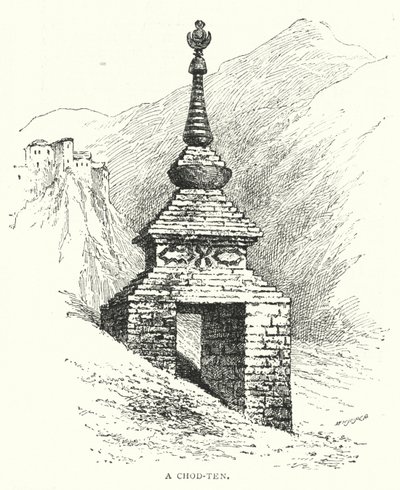 A Chod-ten (engraving) by English School