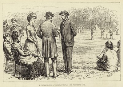 A Cricket Match at Constantinople by English School