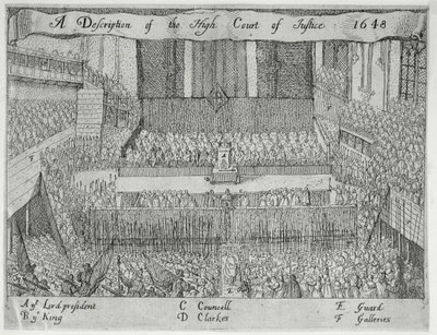 A Description of the High Court of Justice (The Trial of Charles I) by English School