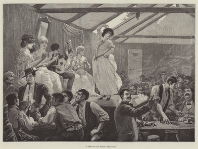 A Fete at San Roque, Gibraltar by English School