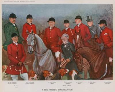 A Fox Hunting Constellation by English School