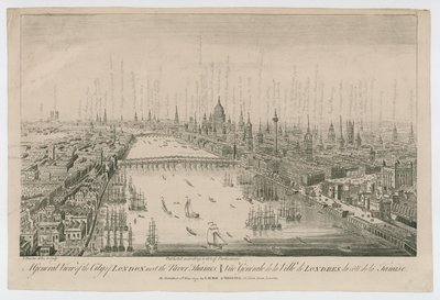 A General View of the City of London by English School