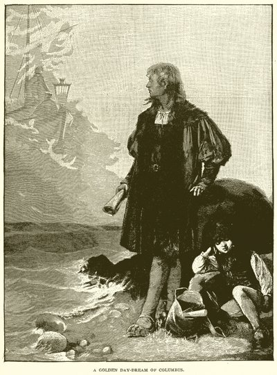 A Golden Day-Dream of Columbus by English School