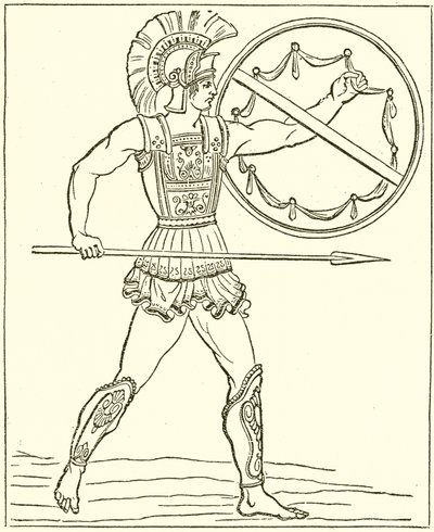 A Greek Warrior by English School