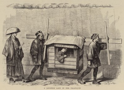 A Japanese Lady in her Palanquin by English School