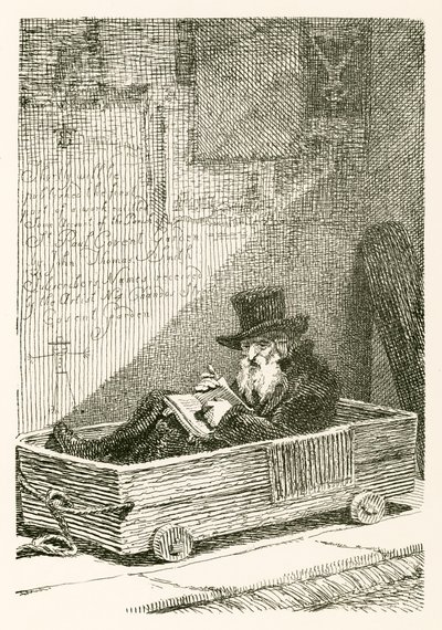 A Jew Beggar Who Has Lost the Use of His Legs by English School