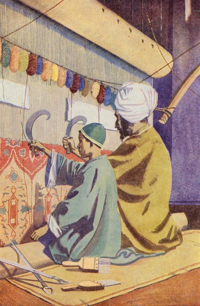 A Little Carpet Maker by English School