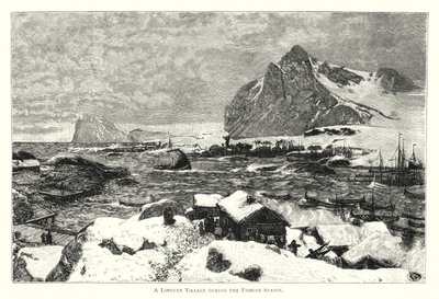 A Lofoten Village during the Fishing Season by English School