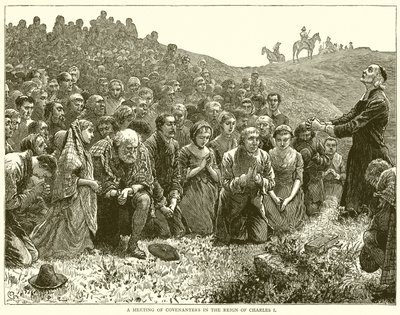 A Meeting of Covenanters in the Reign of Charles I by English School